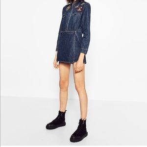 Brand New Zara Traufalic Denim jumpsuit Skort szS